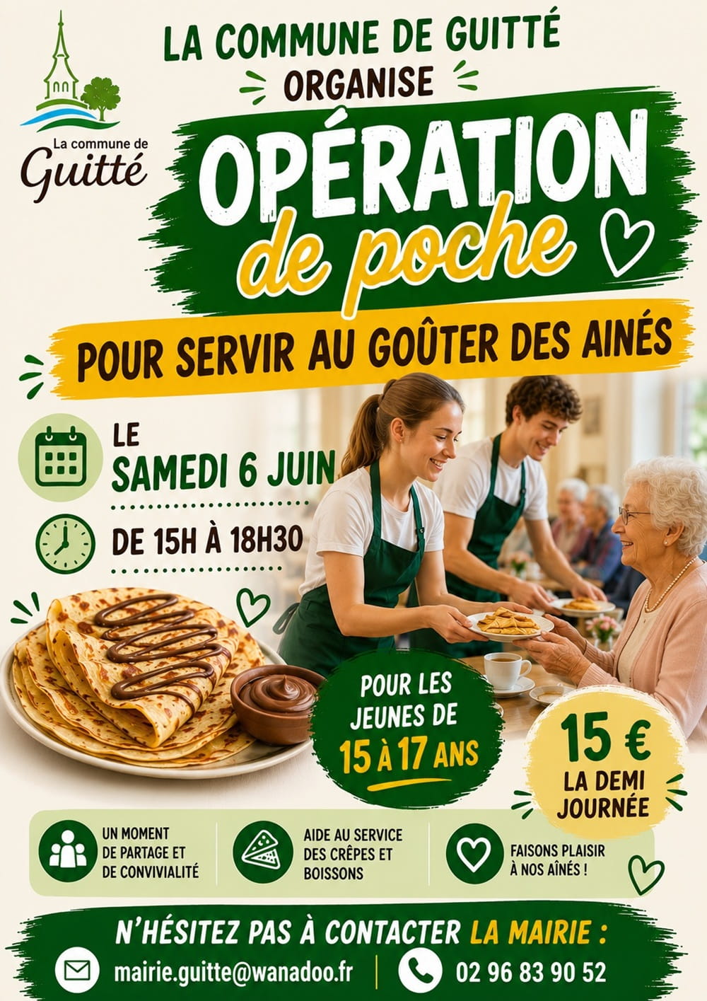 Opération argent de poche Guitté 6 juin 2026